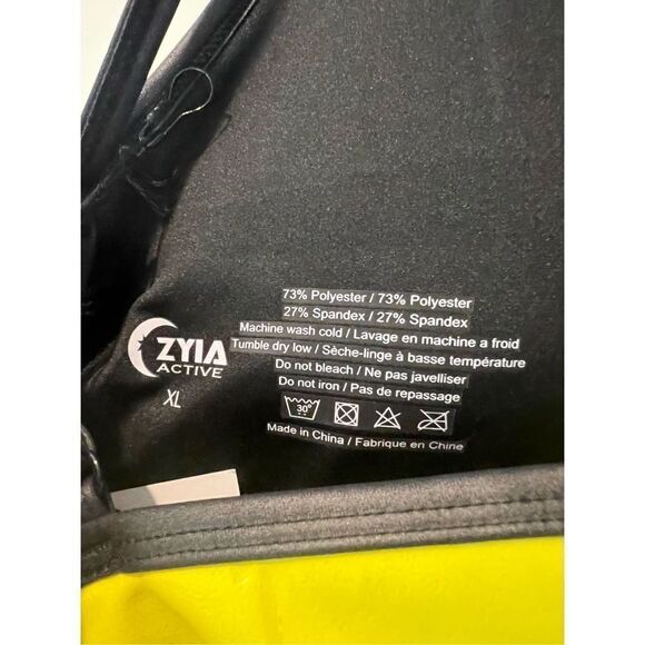 Zyia Active neon yellow and black light &tight bra - Picture 9 of 9